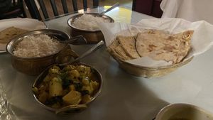 Rice and breads at Tandoor Palace  in Tannersville
