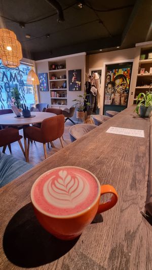 Beetroot cocoa at Maloca Coffee & Food in Bodo