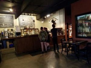 inside at Wandering Goat Coffee Co. in Eugene