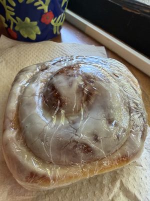 Their Vegan Cinnamon rolls are so yummy 😋🍥  at Wandering Goat Coffee Co. in Eugene
