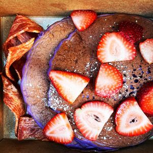 Ube Pancakes 💜 at Chef Reina in Brisbane