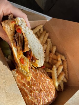 Philly cheese steak  at Chef Reina in Brisbane