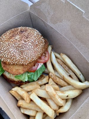 Chx Sando , crispy tasty sauce at Chef Reina in Brisbane