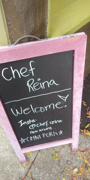 Sign at Chef Reina in Brisbane