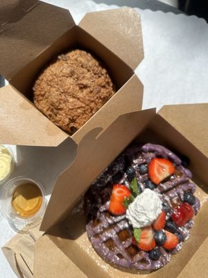 Chik’n waffles   at Chef Reina in Brisbane