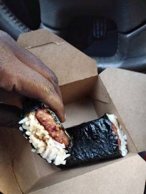 Vegan Spam musabi. Best price value on the menu!! at Chef Reina in Brisbane