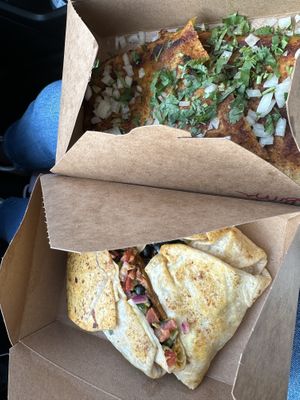 Birria quesadilla, crunch wrap   at Chef Reina in Brisbane