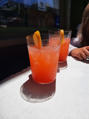 Homemade strawberry lemonade at Chef Reina in Brisbane
