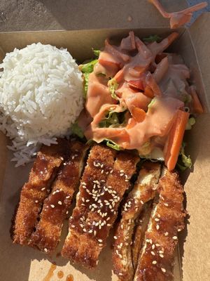 Never disappoints. Chik’n catsu #Veganuary at Chef Reina in Brisbane