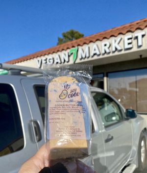 The yummy cookies and cream pop at Urthly Vegan Market in Garden Grove