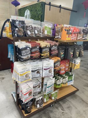 Dry goods at Urthly Vegan Market in Garden Grove
