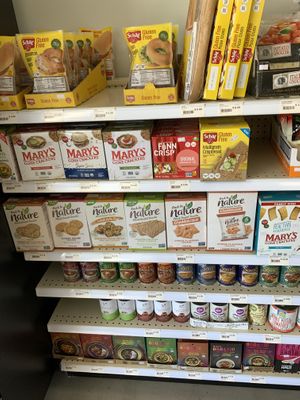 Crackers and such at Urthly Vegan Market in Garden Grove
