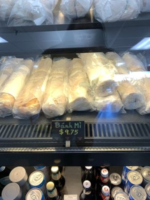 Homemade banh mi sandwiches at Urthly Vegan Market in Garden Grove