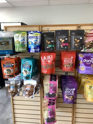 Seaweed snacks and nuts  at Urthly Vegan Market in Garden Grove