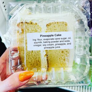 Vegan Pineapple Cake  at Urthly Vegan Market in Garden Grove