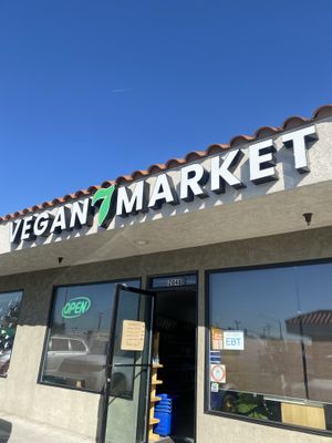 Main Entrance w/Large Signage  at Urthly Vegan Market in Garden Grove