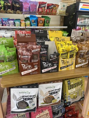 So Much Vegan Jerky!  at Urthly Vegan Market in Garden Grove