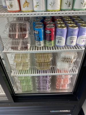 Cake Selection and Various Drinks  at Urthly Vegan Market in Garden Grove