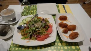 Potato Courgettes  at Loving Hut in Madrid