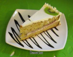 Fruitcake at Loving Hut in Madrid