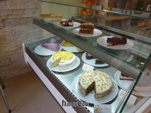 cake bar at Loving Hut in Madrid