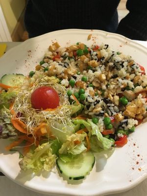 ‘Sea of Love’ rice! at Loving Hut in Madrid