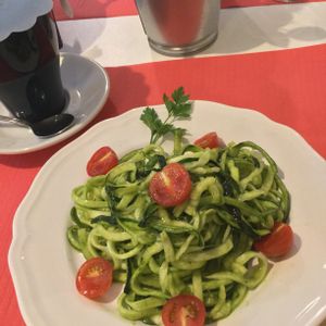Courgetti spaghetti 💚 at Loving Hut in Madrid