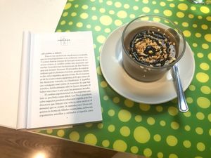 Flan de chocolate  at Loving Hut in Madrid