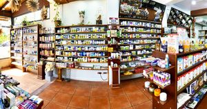 Part of our store at Ángel Azul Mercado Natural in La Fortuna