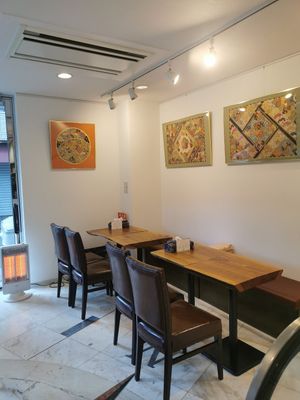 Interior at Marbre Vegan in Tokyo