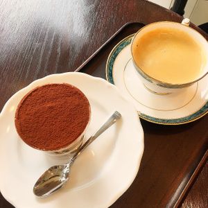 Vegan tiramisu at Marbre Vegan in Tokyo