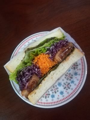 Cutlet sandwich at Marbre Vegan in Tokyo