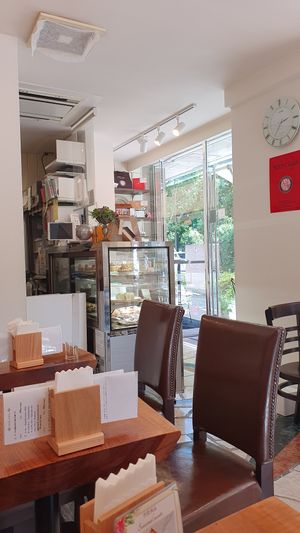 Interior at Marbre Vegan in Tokyo