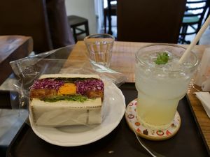 Soda also tasty  at Marbre Vegan in Tokyo