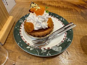 Kumquat Tart at Marbre Vegan in Tokyo