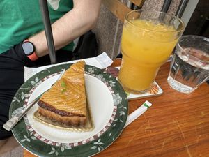 Apple Pie and OJ  at Marbre Vegan in Tokyo