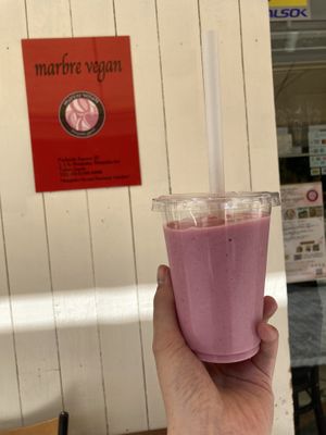 Sakura smoothie in May!  at Marbre Vegan in Tokyo