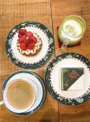 The strawberry tart was so delicious   at Marbre Vegan in Tokyo