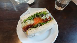 Cutlet sandwich at Marbre Vegan in Tokyo