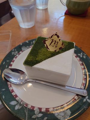 Matcha tiramisu at Marbre Vegan in Tokyo