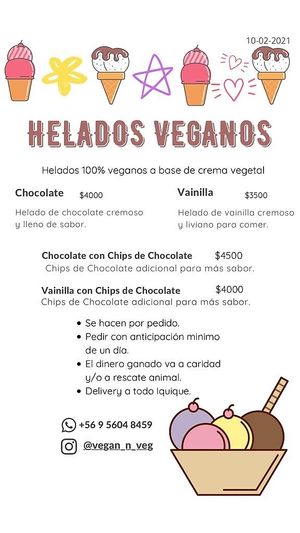 - Helados 💯 veganos 🌱 con o sin chips de chocolate 🤤🍫 at Vegan n Veg  in Iquique