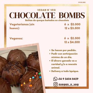 Bolitas de queque cubiertas en chocolate 🍫 veganas 🌱 y vegetarianas (sin huevo) 
 at Vegan n Veg  in Iquique