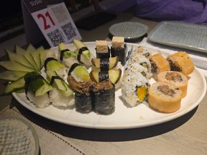Vegan sushi combo at Sushi Bardot in Buzios
