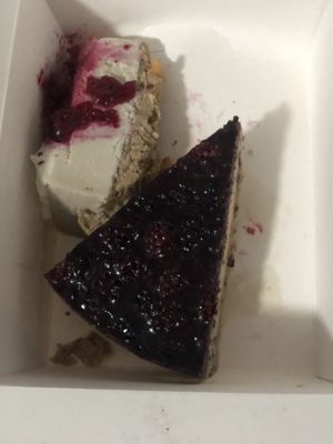 Vegan cheesecake and some chia cake  at Paradise Food in Skopje