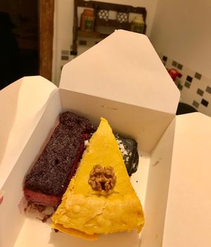 Pumpkin pie and other treats at Paradise Food in Skopje