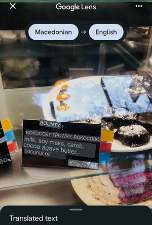 Vegan bounty, with coconut at Paradise Food in Skopje