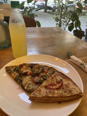 Lemon limonade, eggplant tart and lasagnas  at Paradise Food in Skopje