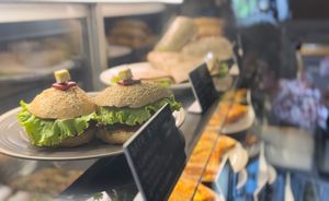 Vegan burgers   at Paradise Food in Skopje