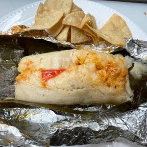 Vegan chikin' tamales!!  at Tias in St George