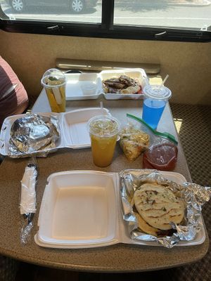 Waffles aren’t vegan. No matter it’s the pupusas you want anyway   at Tias in St George